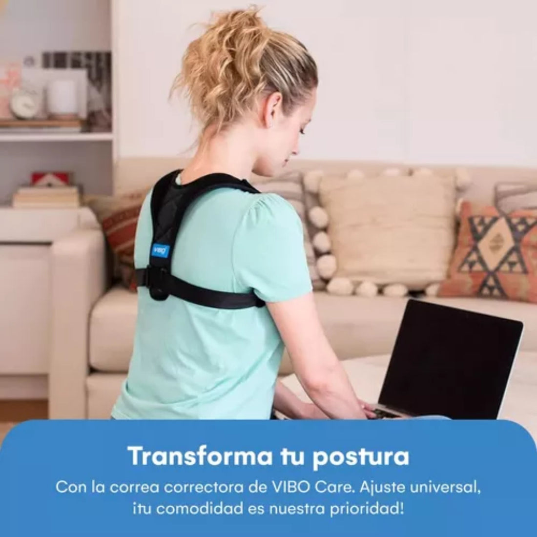 Faja Espalda Corrector Postura Soporte Clavicula Unisex Negra - Fitness - Homesale | HS - COPOUSX