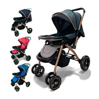 Coche Bebe XB93 Paseador Reversible Moisés Plegable - Coches para Bebes - Bambino | BB-CBXB93CA
