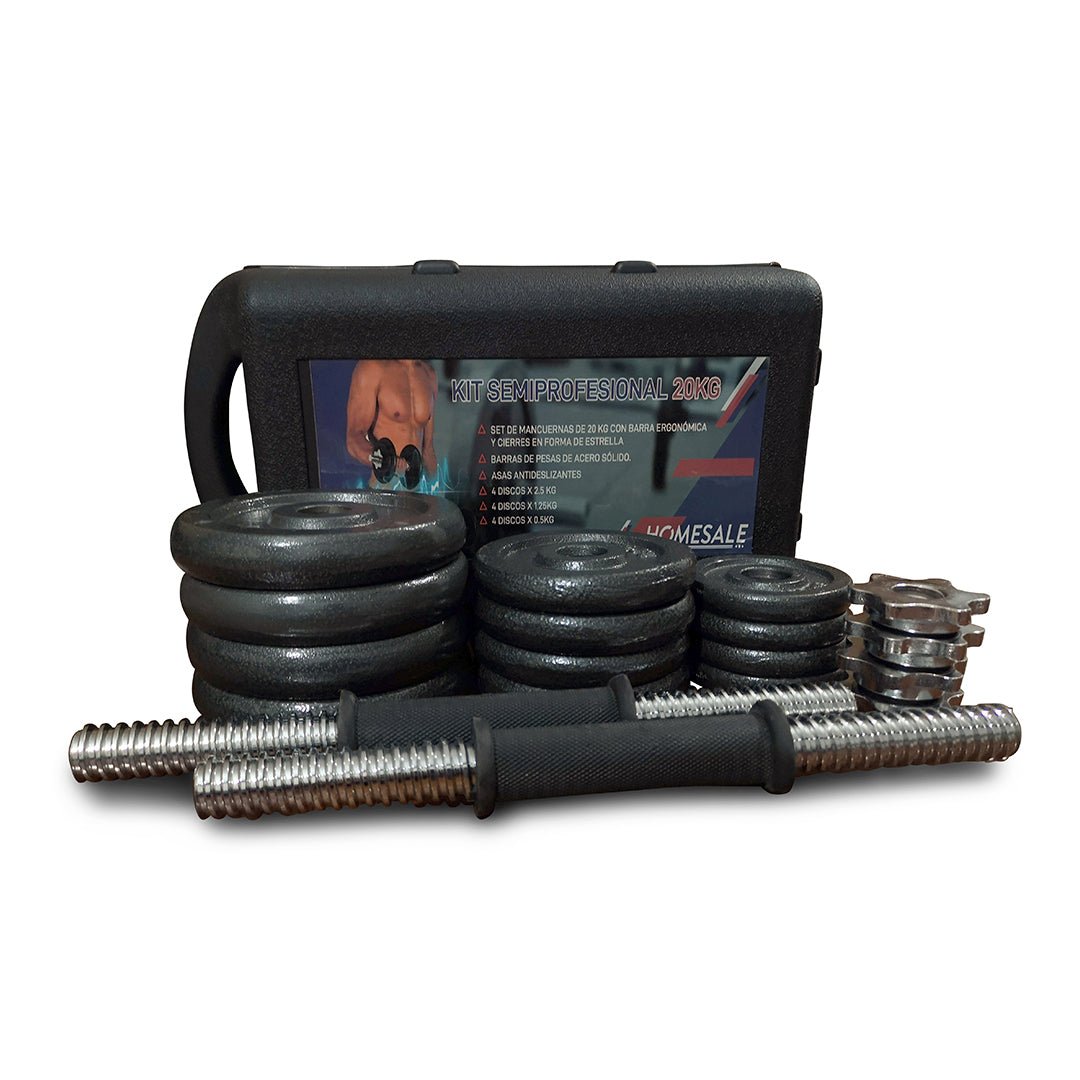Kit de Pesas 20 KG - Fitness - Homesale | HS-PEK21BK