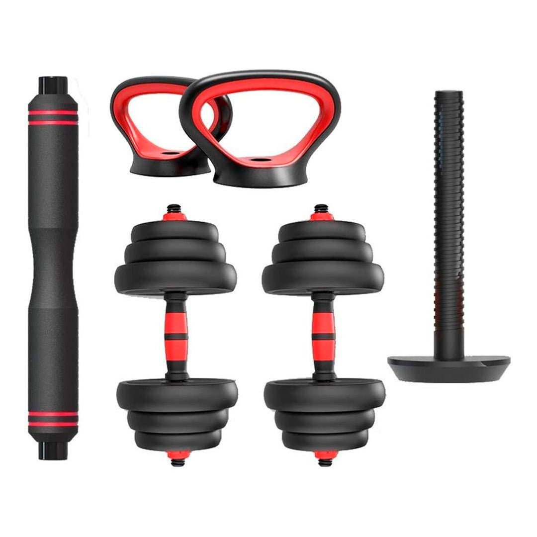 Kit de Pesas Termoforradas con Soporte Para Pesa Rusa 20 kg - Fitness - Homesale | HS-PEPRK20BR