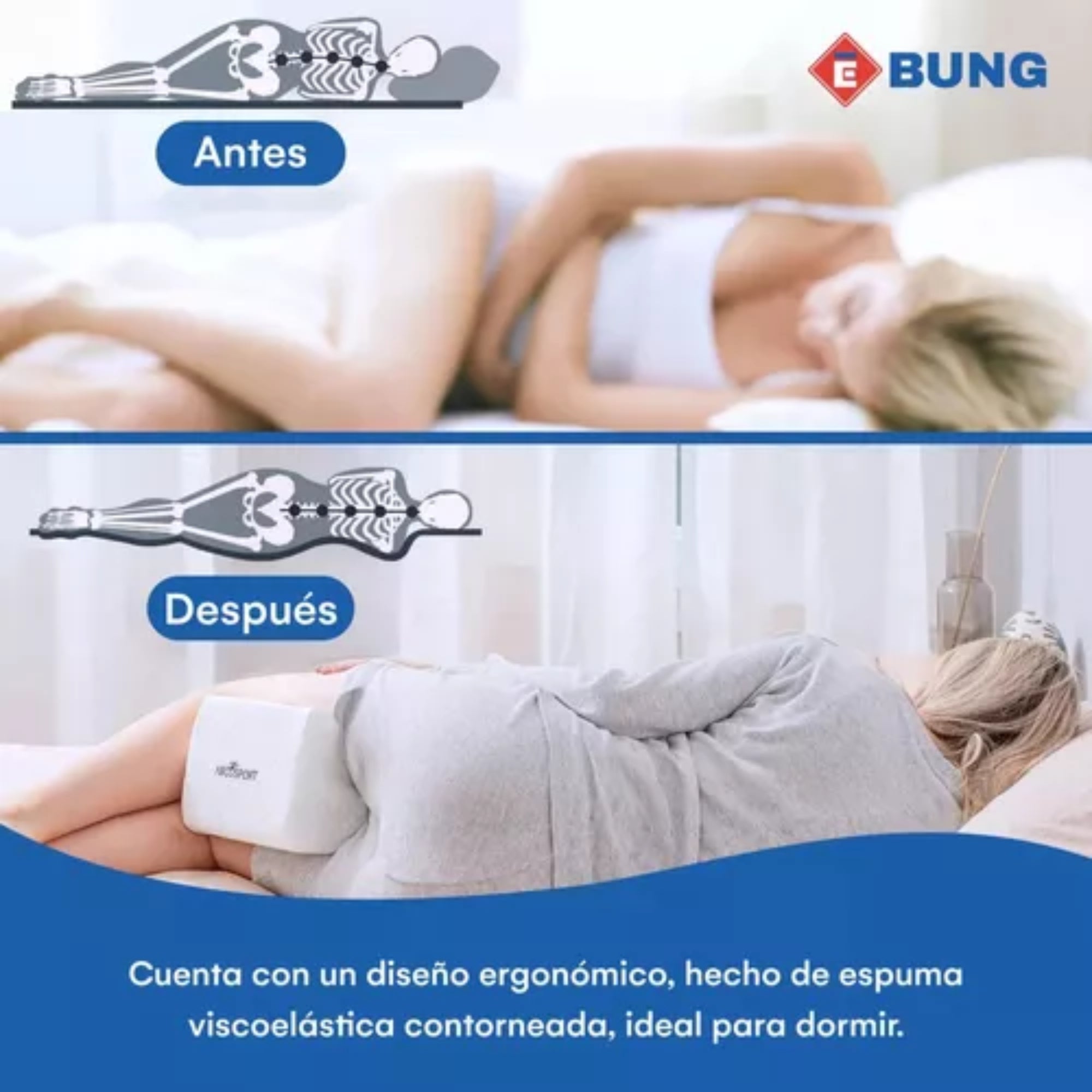 Almohada Cojin Rodilla Piernas Ergonomica Ortopedica - Homesale | HS - ALBLRDL