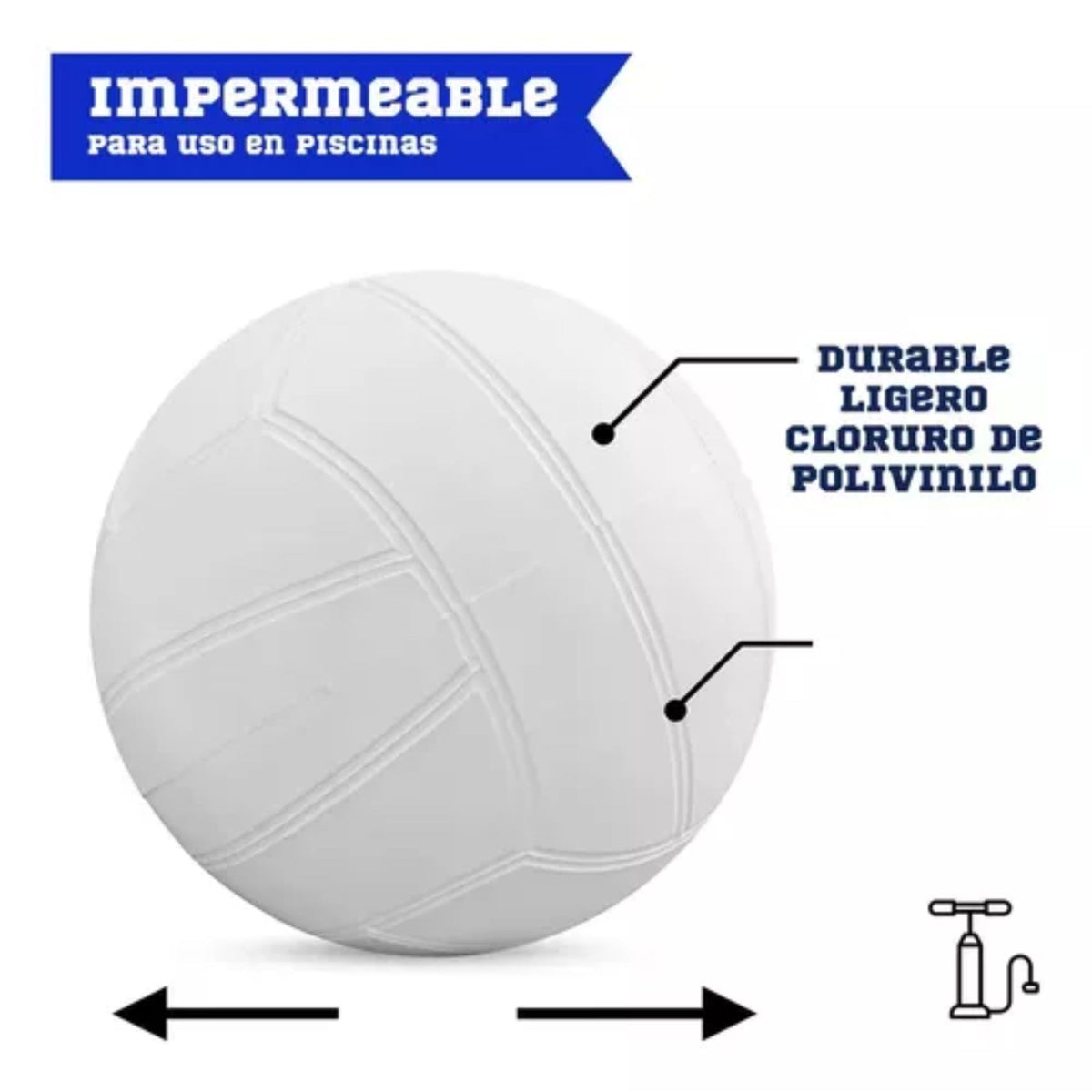 Balon Pelota Voleibol Acuático Piscina Playa Promocion Blanco - Fitness - Homesale | HS - BOVOBLA