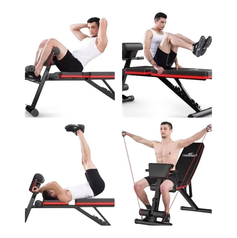 Banco de Pesas Ejercicio Múltiple HOMESALE + Ligas elasticas - Fitness - Homesale | HS - BPPSNR