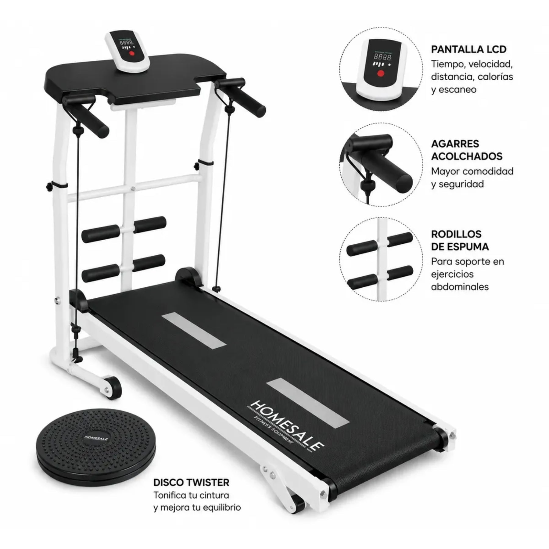 Banda Caminadora Trotadora Mecanica 4 Funciones En 1 - Fitness - home sale | HS-CABMWH
