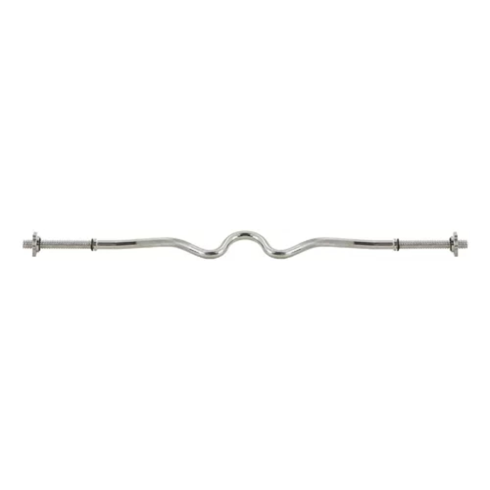 Barra Curva 120cm Para Pesas De Disco Estandar Acero Cromada - Fitness - Homesale | HS - PEKBC