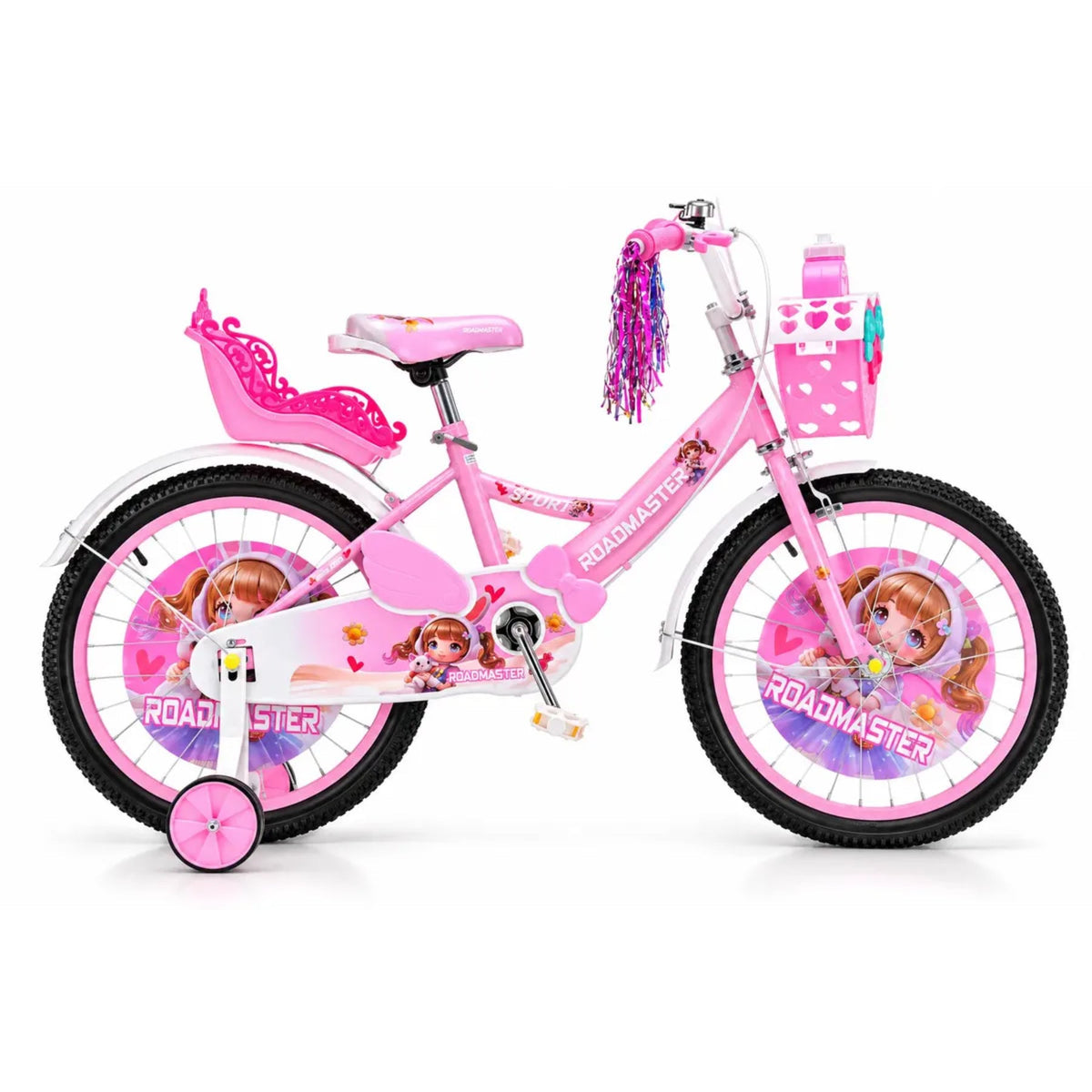 Bicicleta Infantil Roadmaster Rin 20 para Niña con Canasto y Ruedas de Apoyo - Bicicletas - Roadmaster | HS-BIR20P