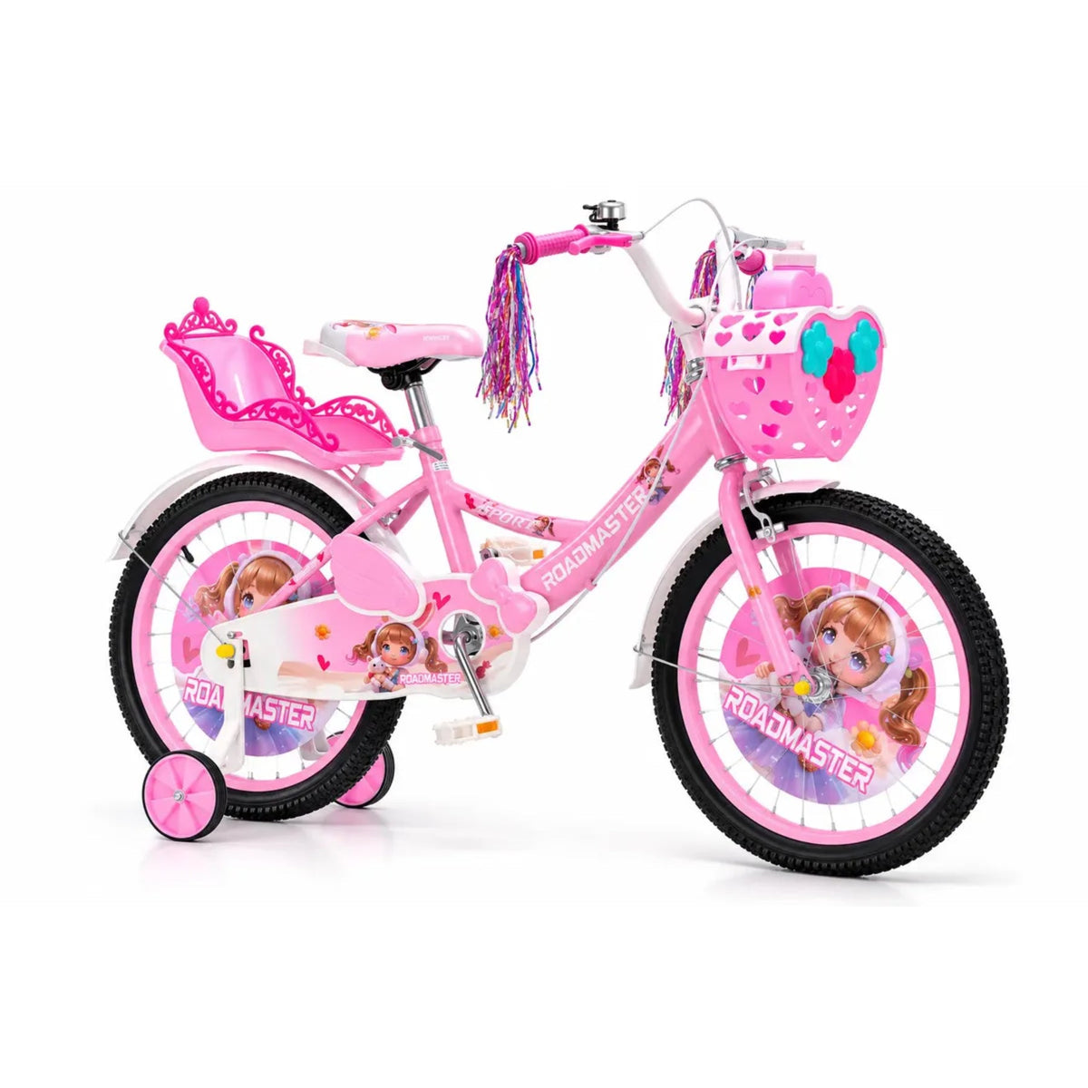 Bicicleta Infantil Roadmaster Rin 20 para Niña con Canasto y Ruedas de Apoyo - Bicicletas - Roadmaster | HS-BIR20P