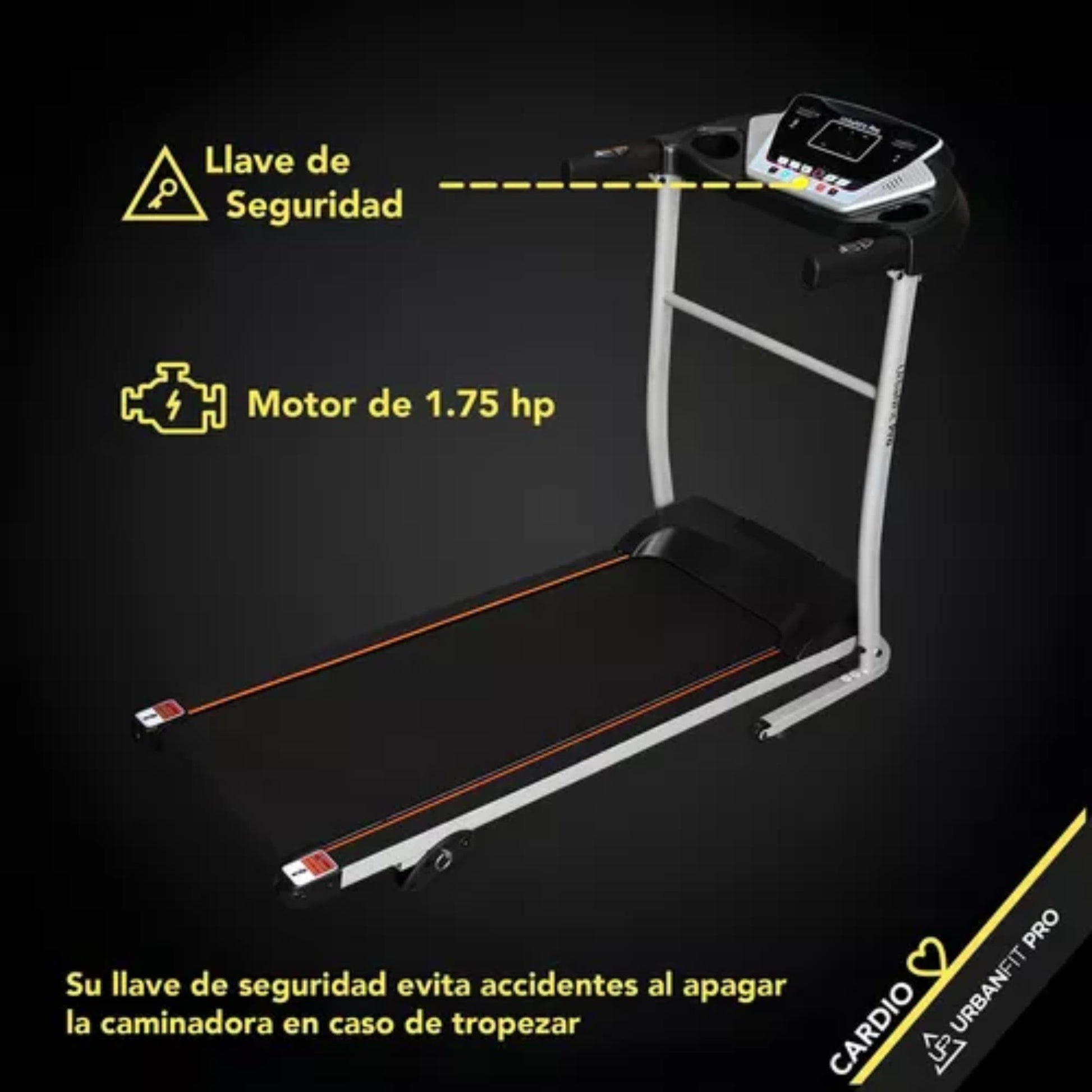 Caminadora Eléctrica Urbanfit Pro Gold 8000 110v Color Negro - Fitness - Homesale | HS - CAUFP8000G