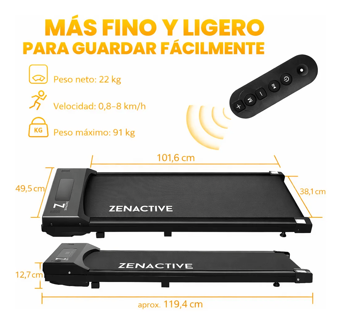Caminadora Eléctrica Walkingpad Controlremoto Facil Guardado Negro 110v - Fitness - Homesaleco | HS-CAZNBK