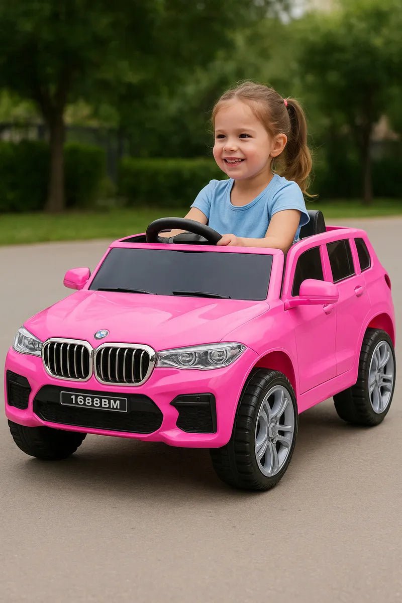 Camioneta Electrica Infantil Tipo Bmw Rosada Luces Y Sonido Rosa - Juguetería - Homesaleco | HS-VEMCABMWPK