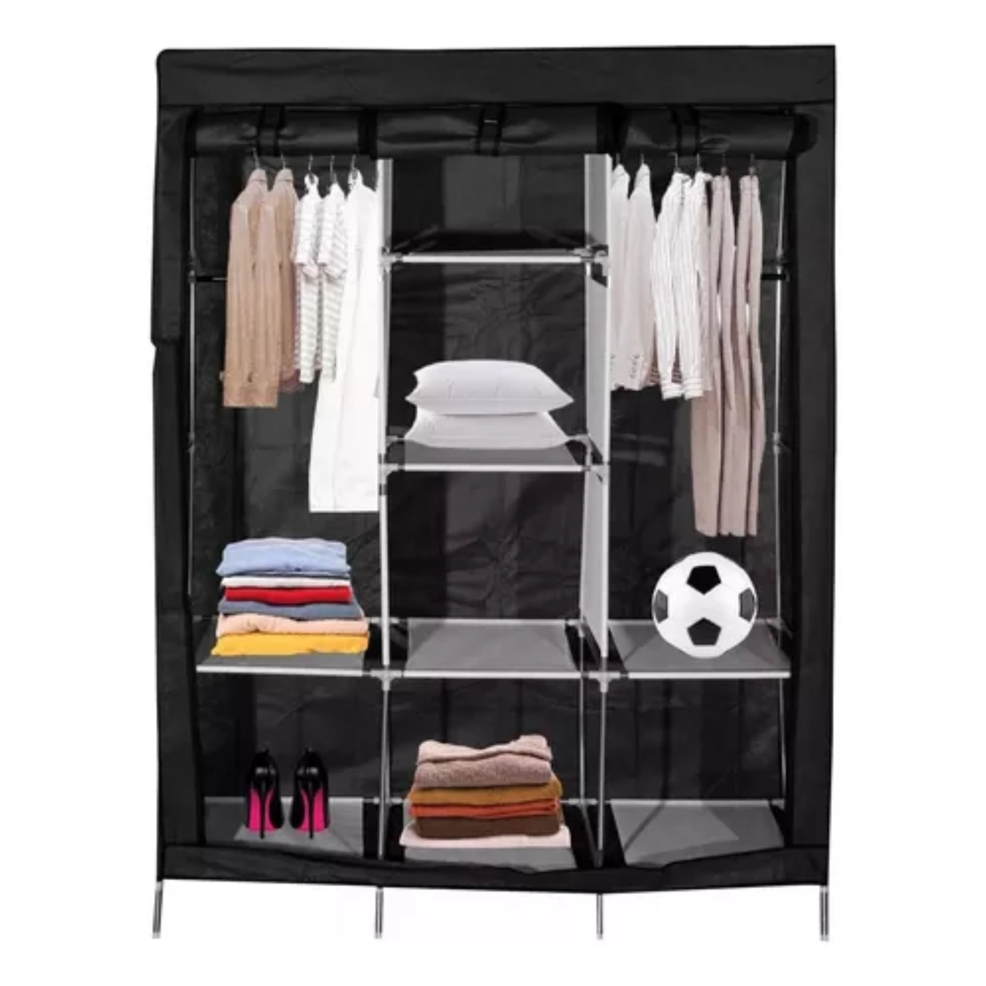 Closet Armario Doble Desarmable Portatil Con Forro - Homesale | HS - CLPLNEG