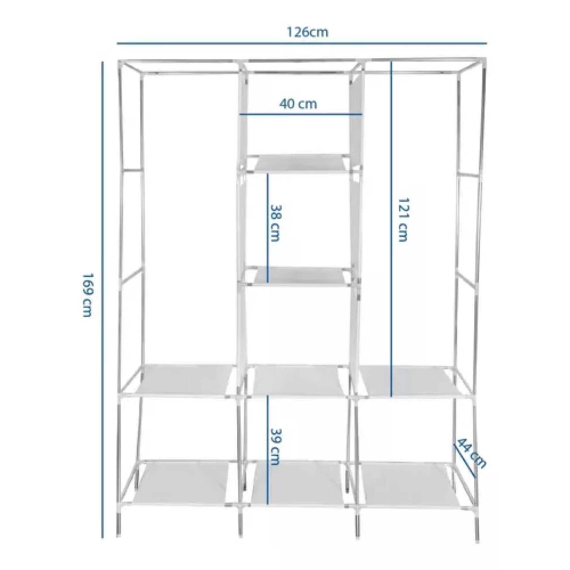 Closet Armario Doble Desarmable Portatil Con Forro - Homesale | HS - CLPLNEG