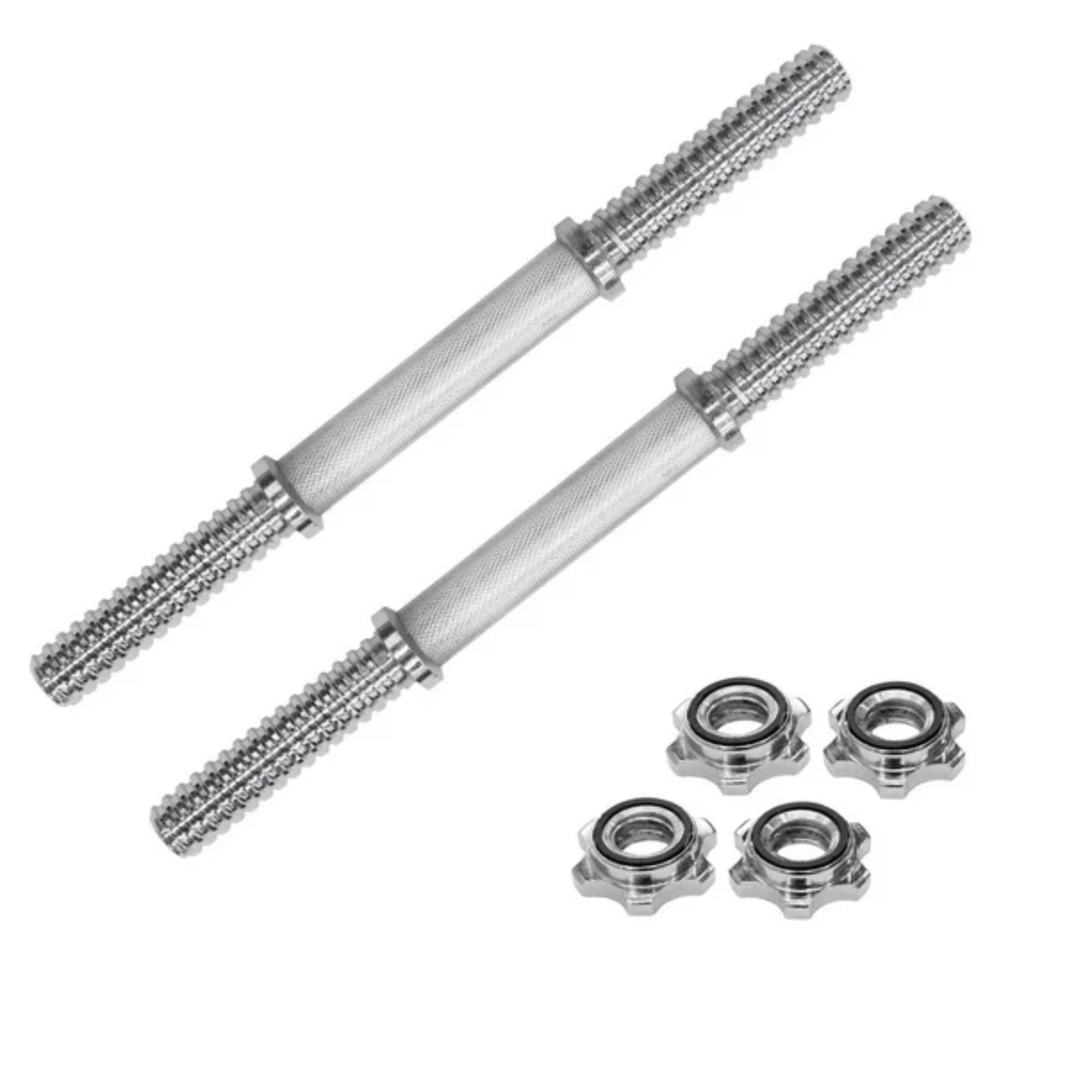Combo de 2 Mancuernas de acero cromado 35cm/ diametro 3cm - Fitness - Homesale | HS - PEMA075
