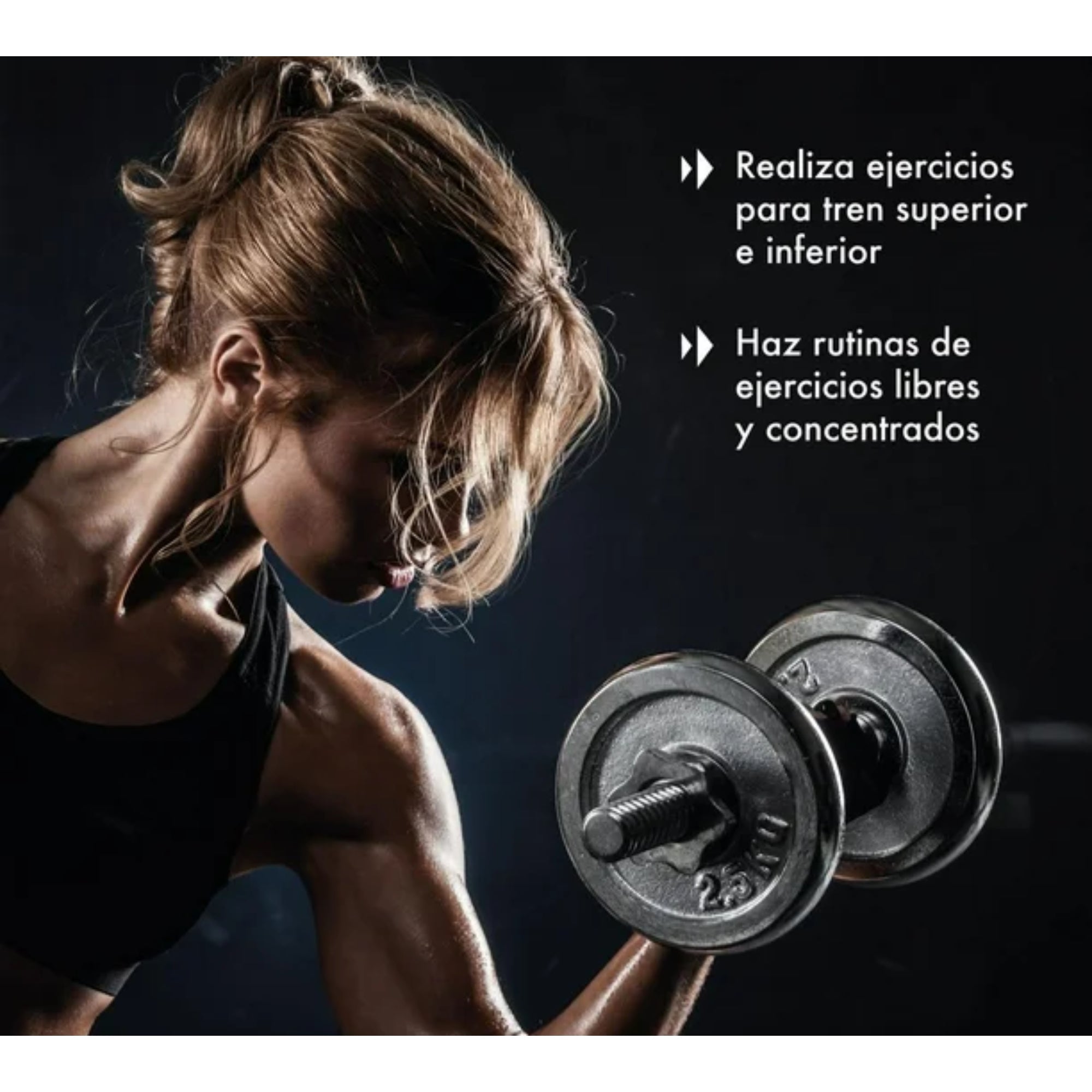 Combo de 2 Mancuernas de acero cromado 35cm/ diametro 3cm - Fitness - Homesale | HS - PEMA075