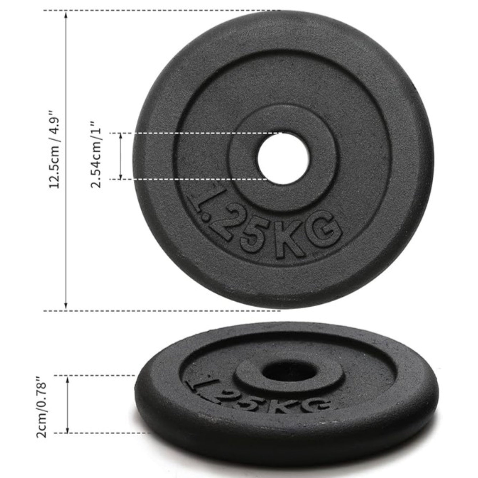 Disco de Pesas de 1,25 kg en Hierro Fundido – Resistencia y Calidad para tu Entrenamiento - Fitness - Homesale | HS - PEDS1.25KG