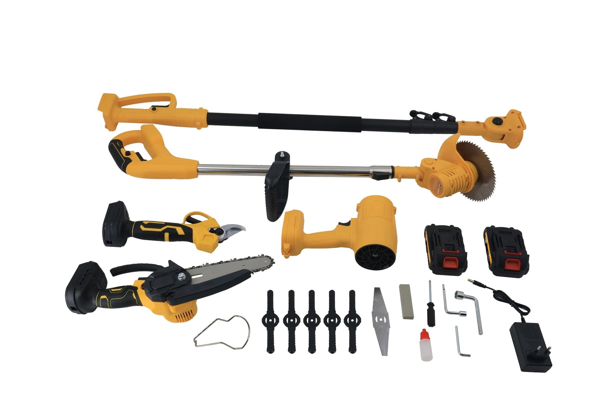 Guadañadora Inalámbrica 5 en 1 Maxtools 24V + 2 Baterías – Desbrozadora, Motosierra, Poda en Altura, Tijera Eléctrica y Sopladora - Herramientas - MAX TOOLS | T - TOGUA6 - 1BG