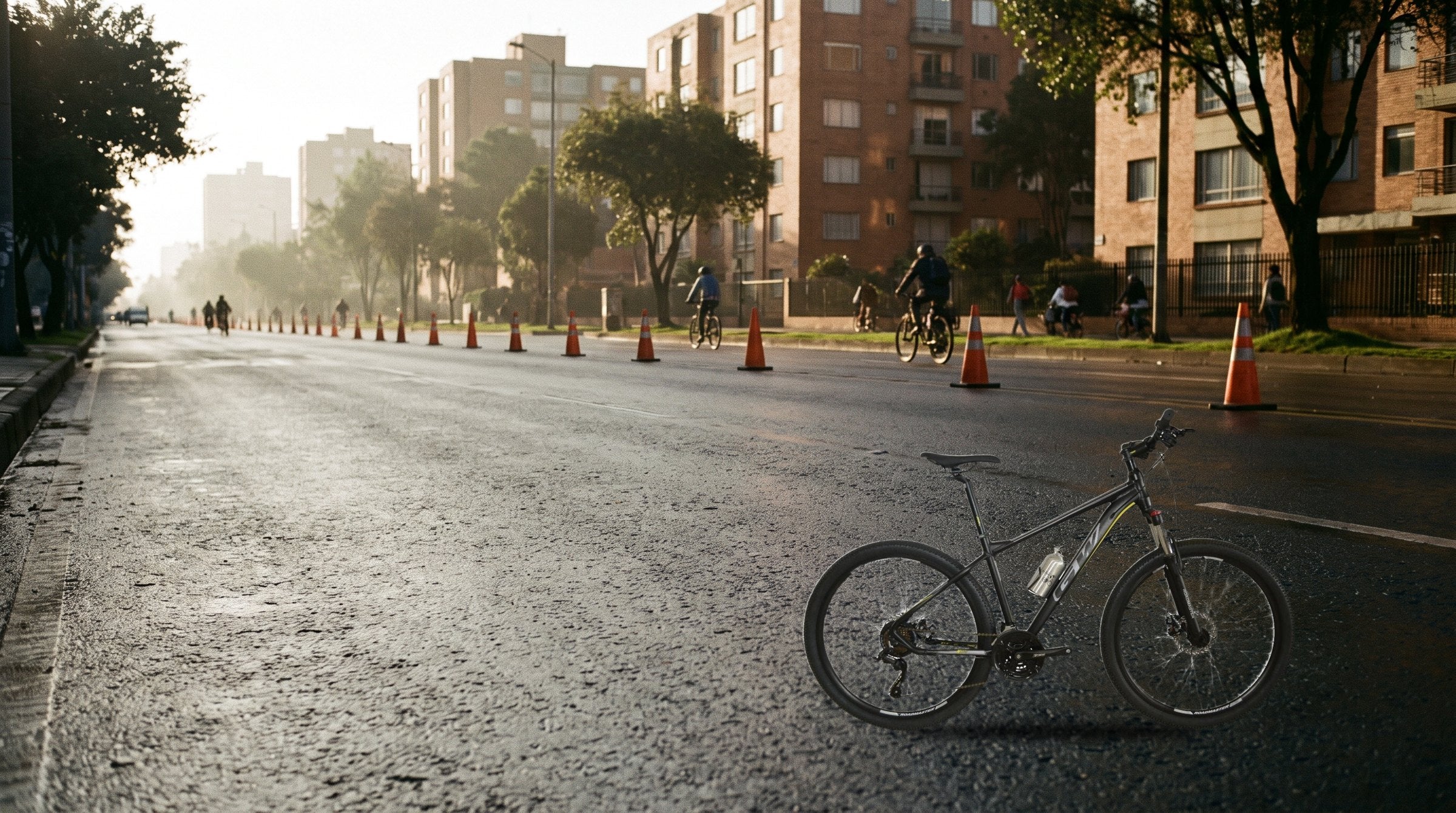 Bicicleta GW en la ciclovia de Bogota