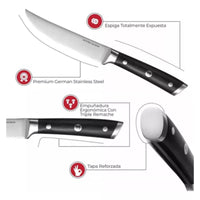 Juego 6 Cuchillos Alemanes Acero Inoxidable Cocina Carne - Homesale | HS - KCUNE
