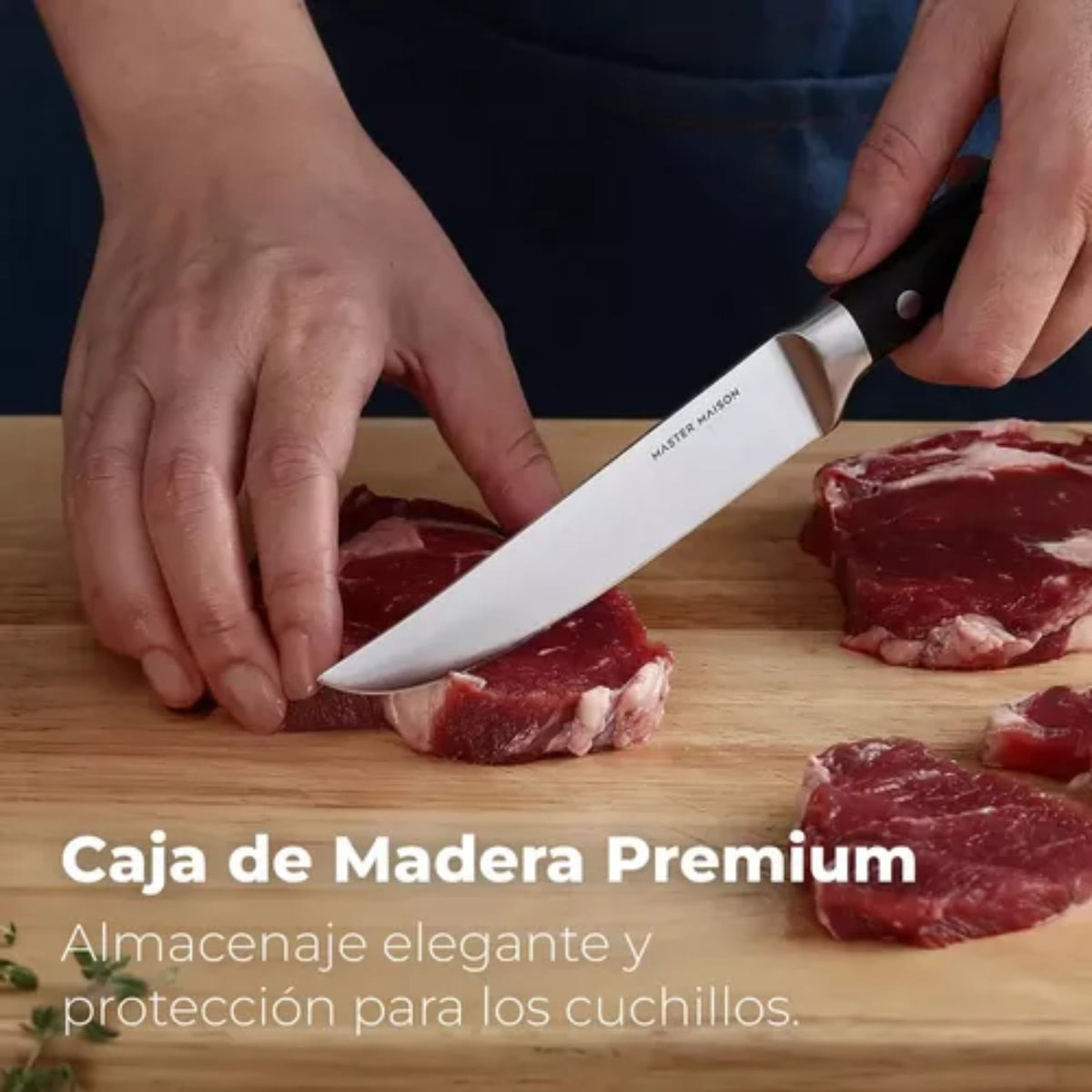 Juego 6 Cuchillos Alemanes Acero Inoxidable Cocina Carne - Homesale | HS - KCUNE