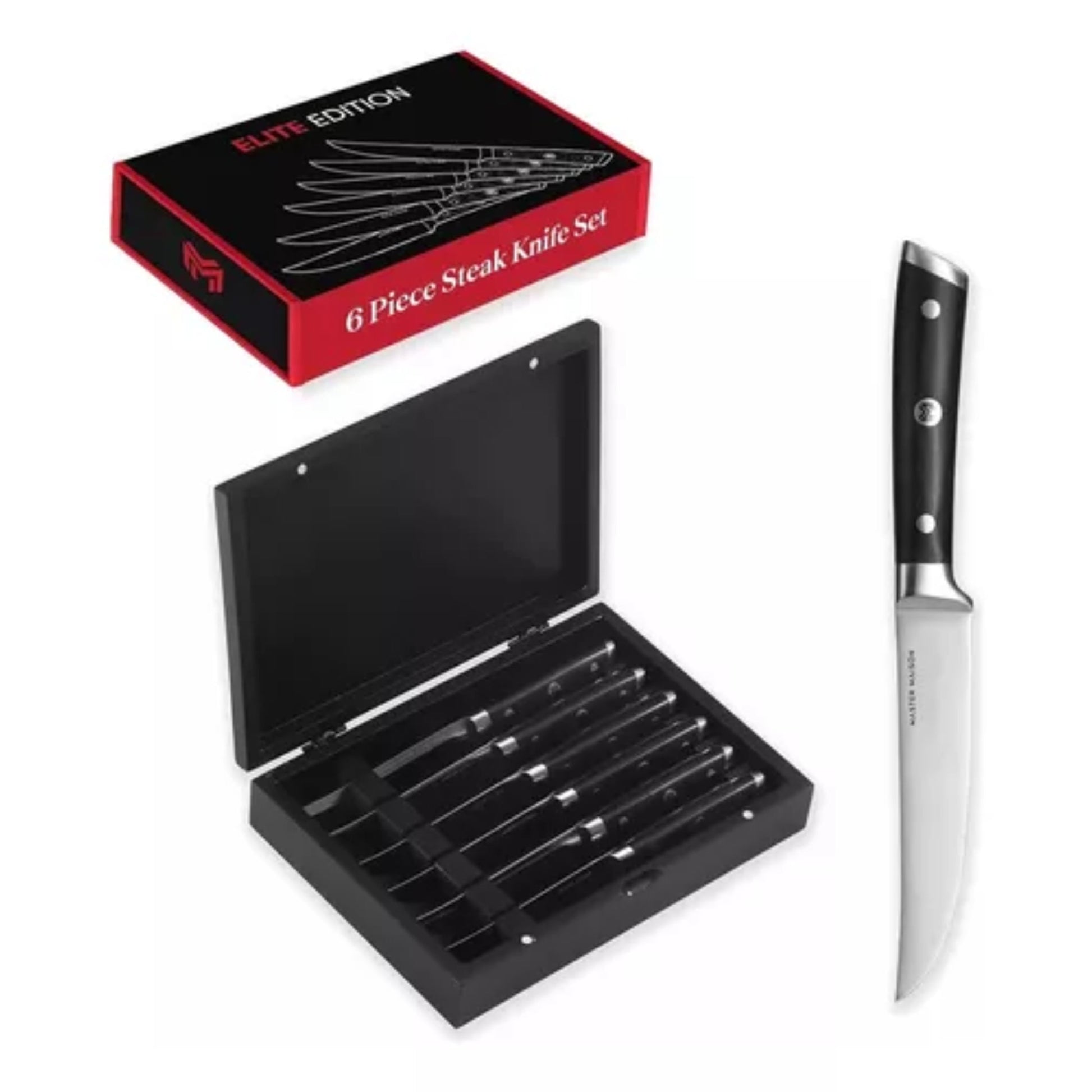 Juego 6 Cuchillos Alemanes Acero Inoxidable Cocina Carne - Homesale | HS - KCUNE
