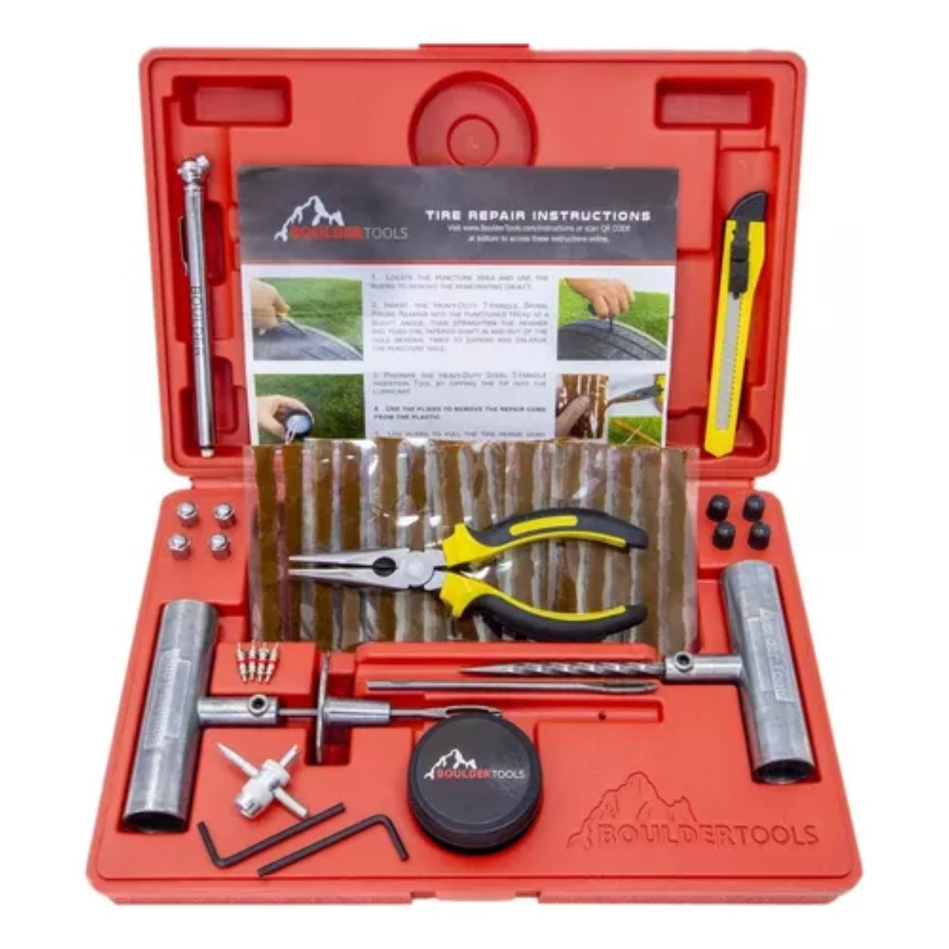 Kit Herramientas Reparación Mantenimiento Llantas 56 Piezas - Herramientas - Roadmaster | HS - HMKRL56PCZ