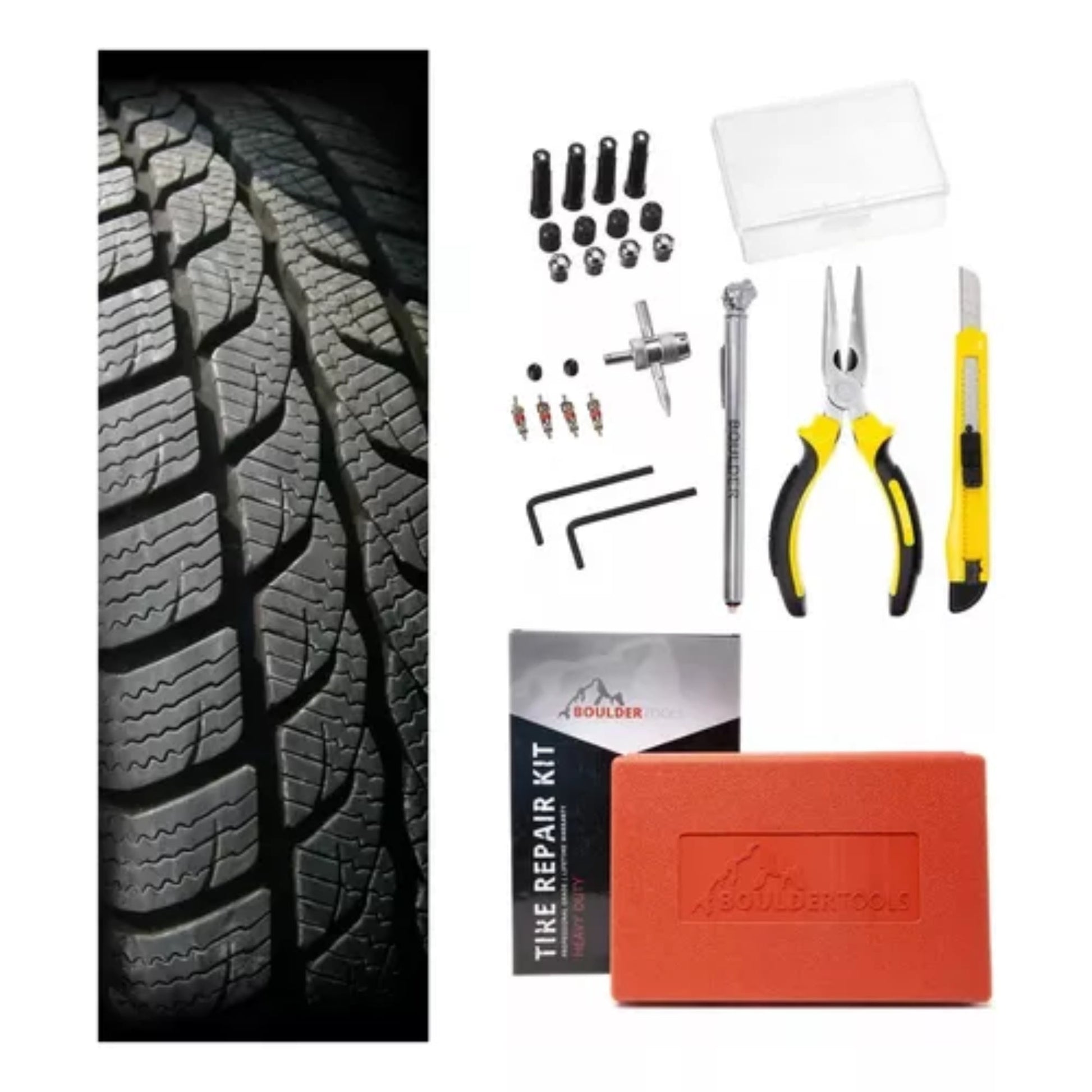Kit Herramientas Reparación Mantenimiento Llantas 56 Piezas - Herramientas - Roadmaster | HS - HMKRL56PCZ