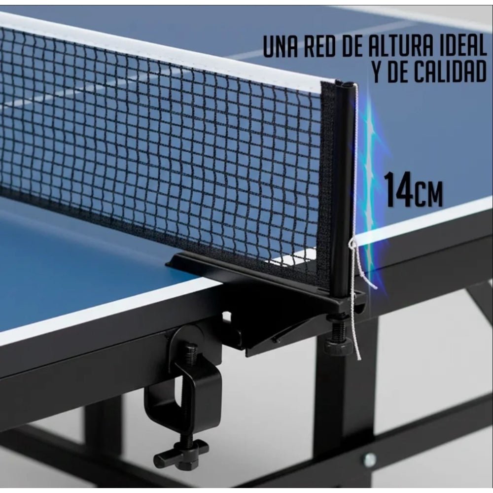 Mesa De Ping Pong Profesional 18mm Color Azulclaro Con Rueda - mesa ping pong - Homesale | HS-PPMPAZ18MM