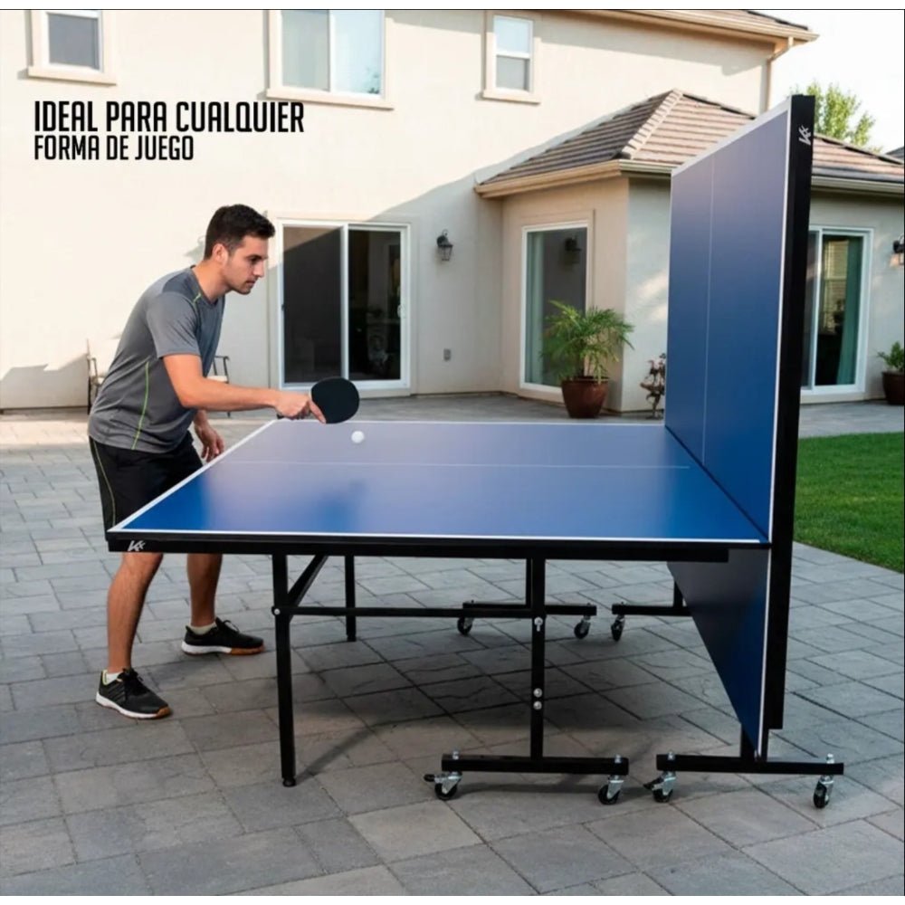Mesa De Ping Pong Profesional 18mm Color Azulclaro Con Rueda - mesa ping pong - Homesale | HS-PPMPAZ18MM