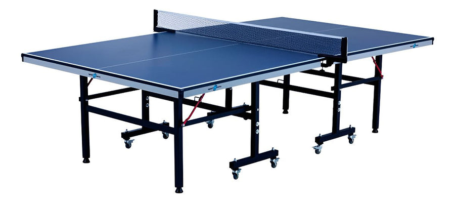 Mesa De Ping Pong Profesional Sportfitness 16mm Color Azul Claro Plegable Con Ruedas Ideal Gimnasio Hogar Competencia Entrenamiento Fácil Transporte Estable Resistente