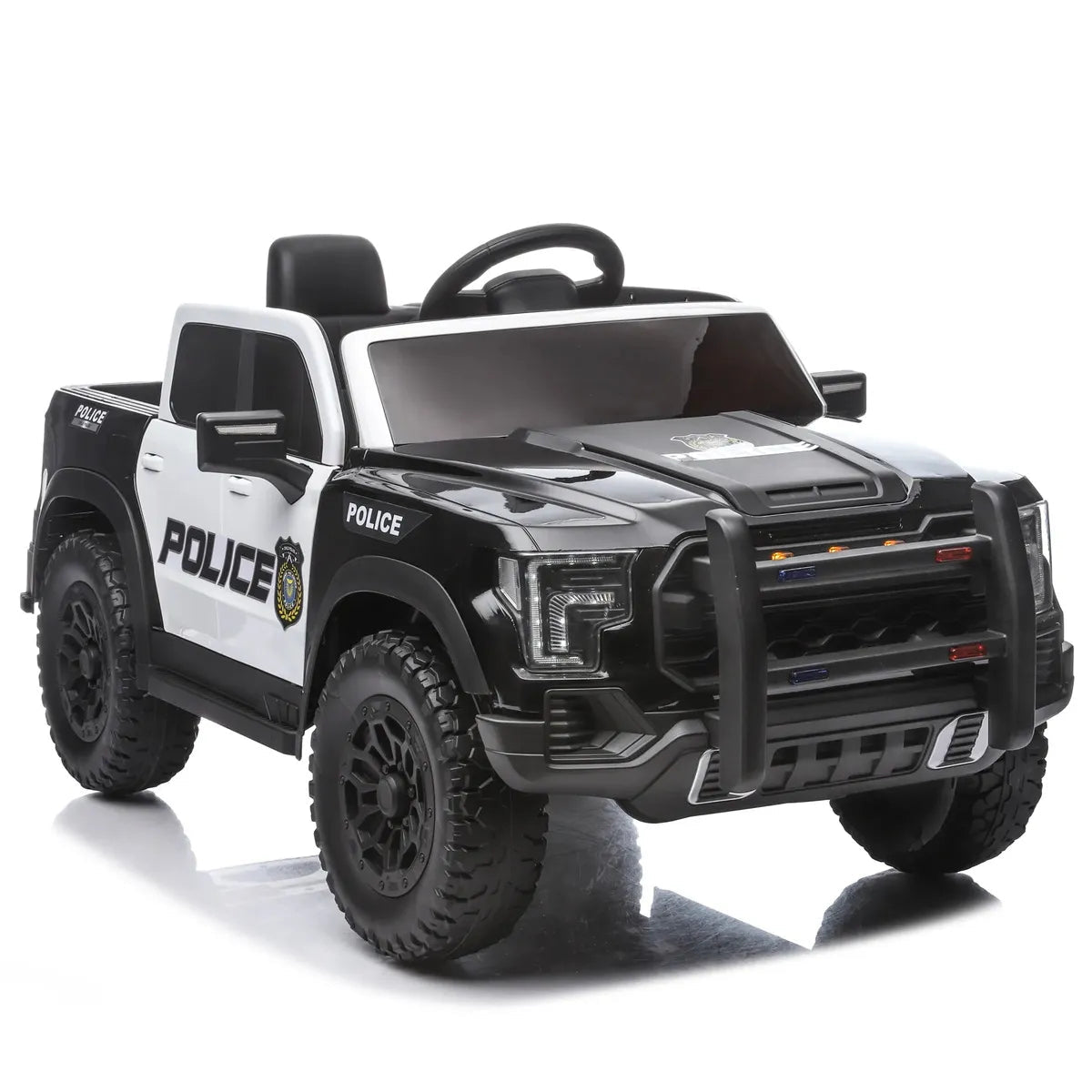 Montable Eléctrico Infantil Camioneta Policía 4x4 con Luces, Bluetooth y Control Parental - Montable - Homesaleco | HS-VEMCAMPOCN