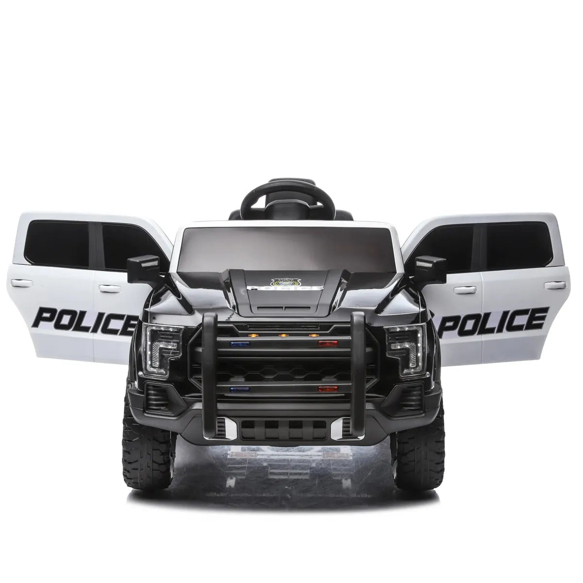 Montable Eléctrico Infantil Camioneta Policía 4x4 con Luces, Bluetooth y Control Parental - Montable - Homesaleco | HS-VEMCAMPOCN