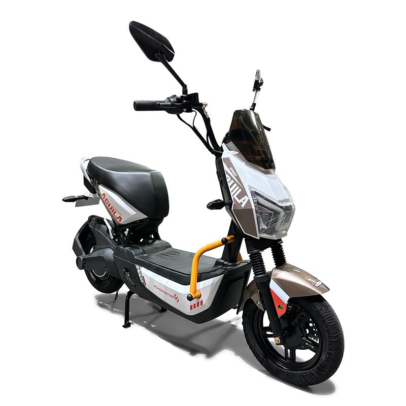 Moto Eléctrica Roadmaster Águila 45kmh 800Watts Freno Hidráulico Blanco  Cafe Naranja
