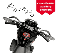 Moto Eléctrica Infantil Adventure 6V – Triciclo Montable con Baúl, Luces LED y Bluetooth (2 a 5 años) - Montable - Roadmaster | HS-VEMGS6VRD