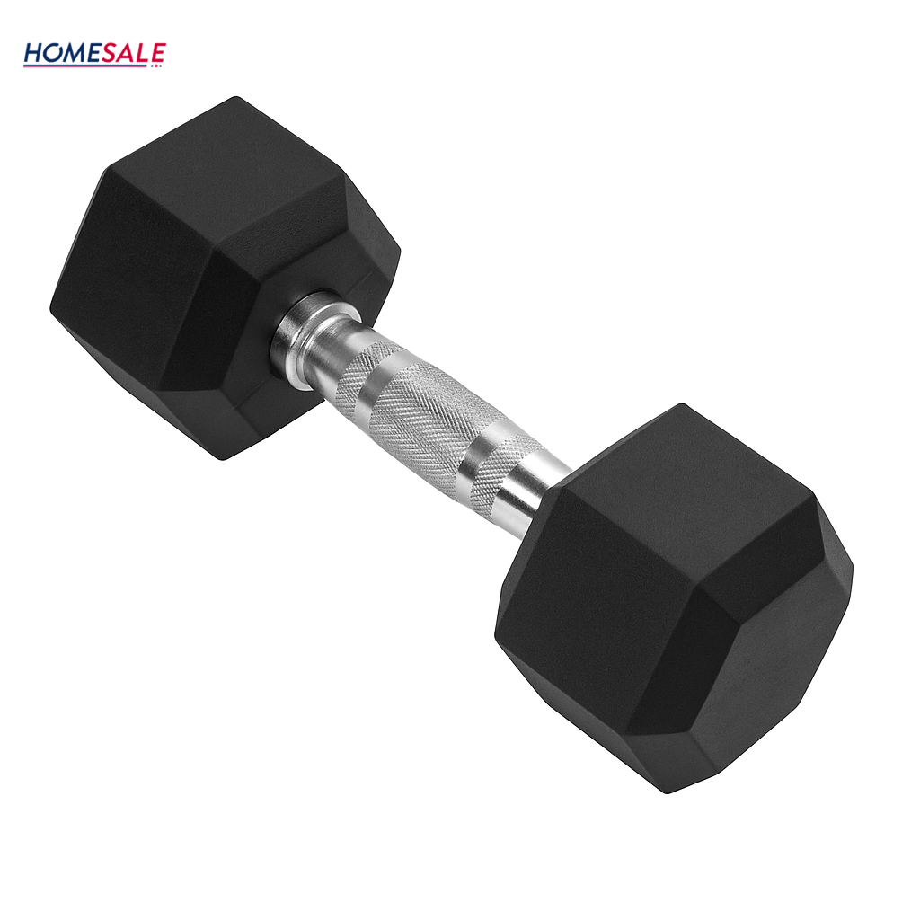 Par de Pesas Hexagonales 15 lbs Encauchetadas 30 Lbs en Total - mancuernas - Homesale | HS - PEH15LBBK
