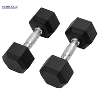 Par de Pesas Hexagonales 15 lbs Encauchetadas 30 Lbs en Total - mancuernas - Homesale | HS - PEH15LBBK