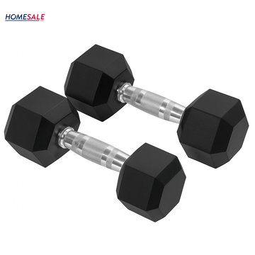Par de Pesas Hexagonales 15 lbs Encauchetadas 30 Lbs en Total - mancuernas - Homesale | HS - PEH15LBBK