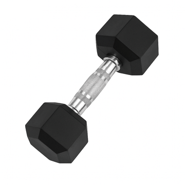 Pesa Hexagonal 30 lbs Nucleo en Hierro y Revestimiento de Caucho - mancuernas - Homesale | HS - PEH30LBBK