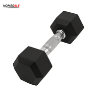 Pesa Hexagonal 30 lbs Nucleo en Hierro y Revestimiento de Caucho - mancuernas - Homesale | HS - PEH30LBBK