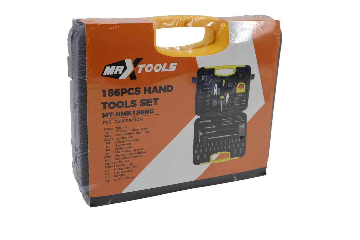 Set Herramientas Manuales 186 Pzs Mt - hmk186ng Destornillador - Herramientas - Max Tools | MT - HMK186NG