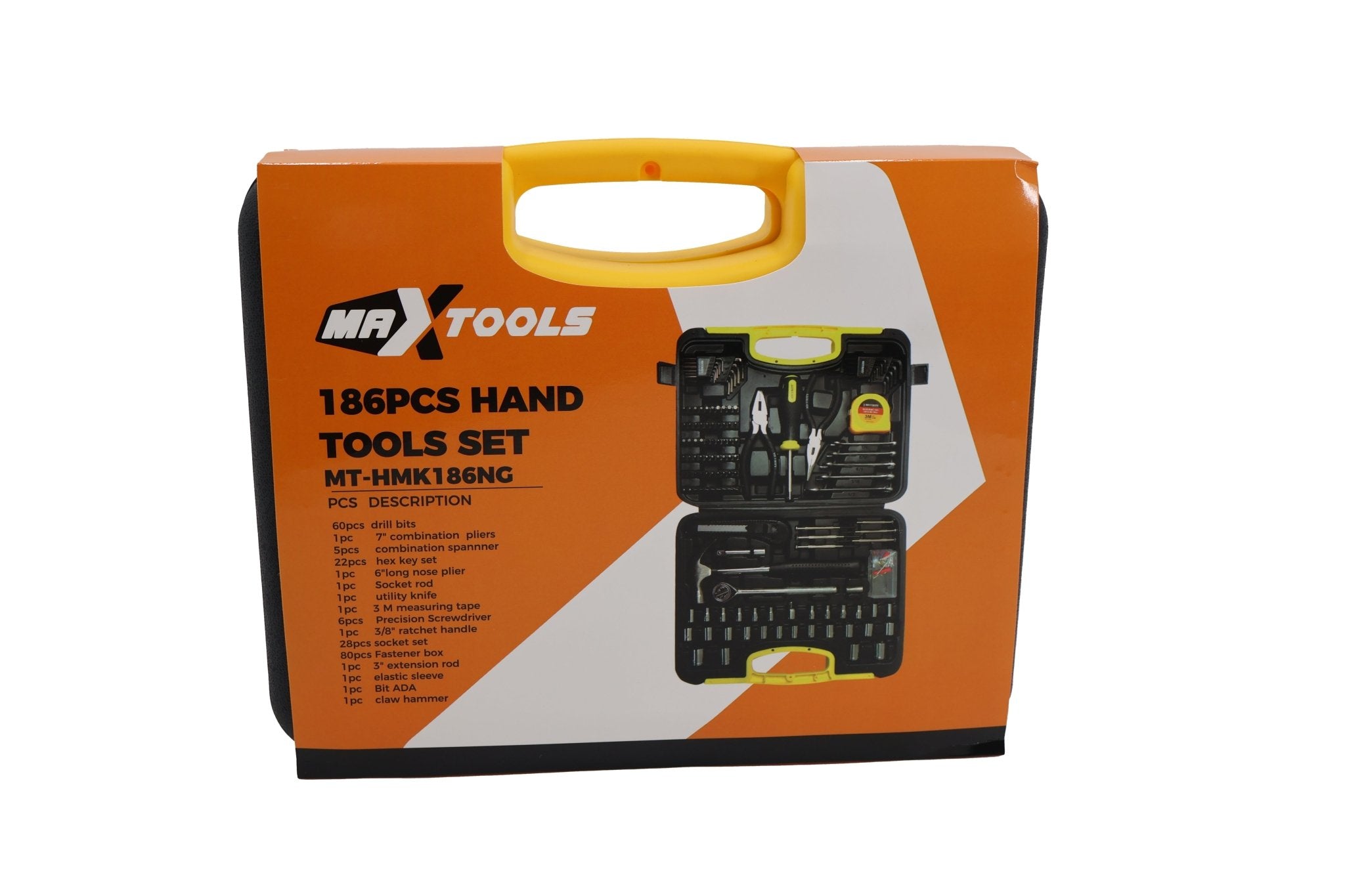 Set Herramientas Manuales 186 Pzs Mt - hmk186ng Destornillador - Herramientas - Max Tools | MT - HMK186NG