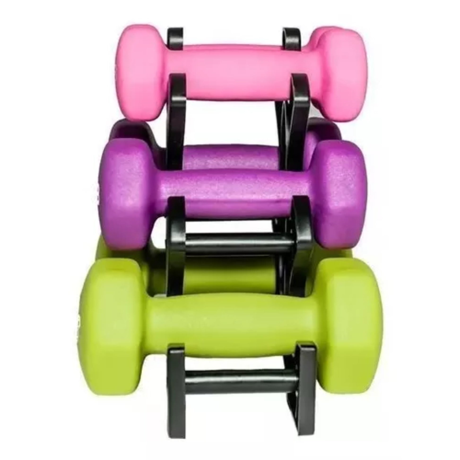Set Kit Mancuernas Pesas 2, 3 Y 5 Lbs Forro Neopreno Y Soporte - Fitness - Homesale | HS - PEMV123