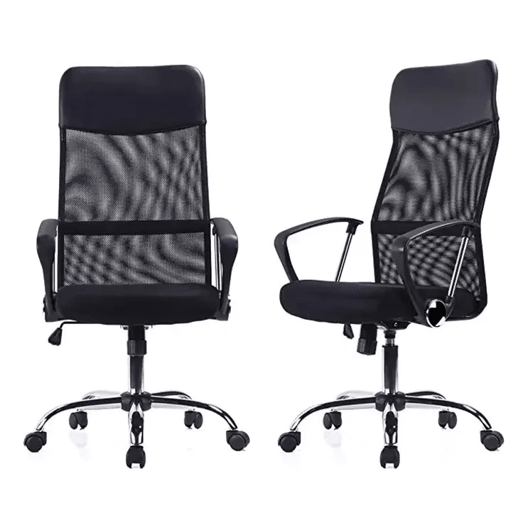 Silla De Oficina Ejecutiva Ergonómica Malla Negra Rotación 360° Altura Ajustable Base Estrella - moviliario - home sale | HS-SIOFNY02BK
