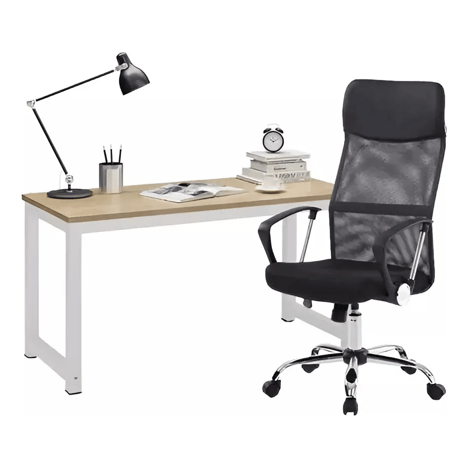 Silla De Oficina Ejecutiva Ergonómica Malla Negra Rotación 360° Altura Ajustable Base Estrella - moviliario - home sale | HS-SIOFNY02BK
