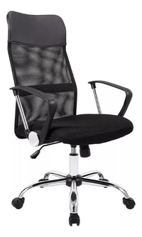 Silla De Oficina Ejecutiva Ergonómica Malla Negra Rotación 360° Altura Ajustable Base Estrella - moviliario - home sale | HS - SIOFNY02BK