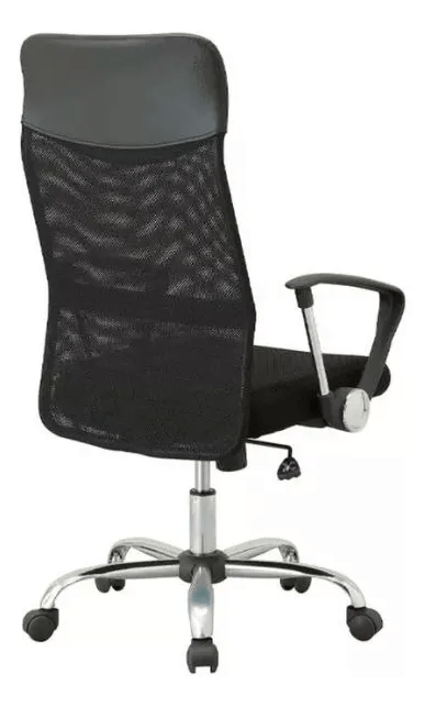 Silla De Oficina Ejecutiva Ergonómica Malla Negra Rotación 360° Altura Ajustable Base Estrella - moviliario - home sale | HS - SIOFNY02BK