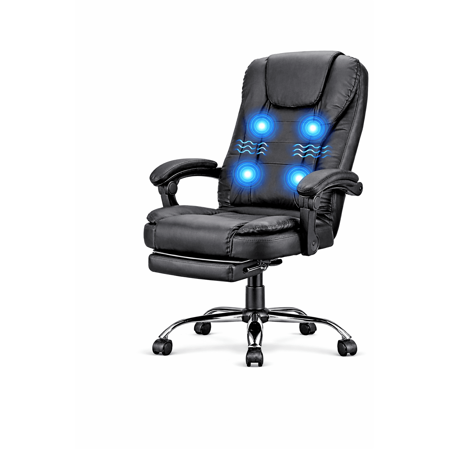 Silla De Oficina Gerencial Ecocuero Ergonomica Ajuste de Altura Con Posapie - moviliario - Homesale | HS-SIOFCUBK