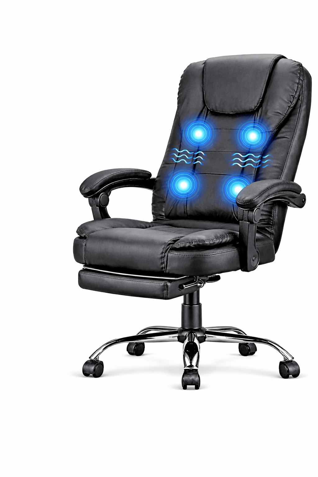 Silla De Oficina Gerencial Ecocuero Ergonomica Ajuste de Altura Con Posapie - moviliario - Homesale | HS-SIOFCUBK