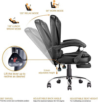 Silla De Oficina Gerencial Ecocuero Ergonomica Ajuste de Altura Con Posapie - moviliario - Homesale | HS - SIOFCUBK