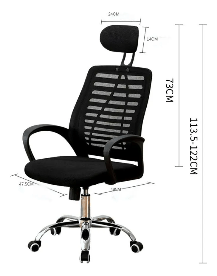 Silla de oficina Gerencial Ejecutiva Ergonomica en Malla Regulable - moviliario - Homesale | HS - SIOFNY01BK