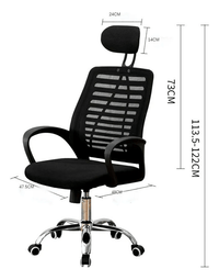 Silla de oficina Gerencial Ejecutiva Ergonomica en Malla Regulable - moviliario - Homesale | HS - SIOFNY01BK